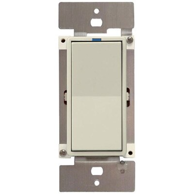 PCS PulseWorx UPB Auxiliary/Remote Dimmer Wall Switch, Light Almond